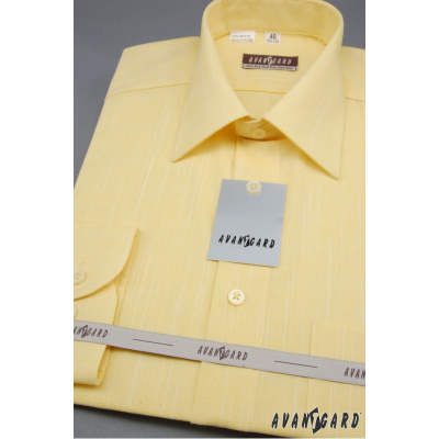 Pánska košeľa LUX dlhý rukáv - 4271-žltá