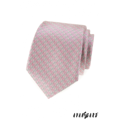 Pánska kravata s ružovým vzorom