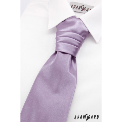 Svetlo fialová francúzska chlapčenská kravata + vreckovka