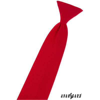 Chlapčenská kravata matne červená