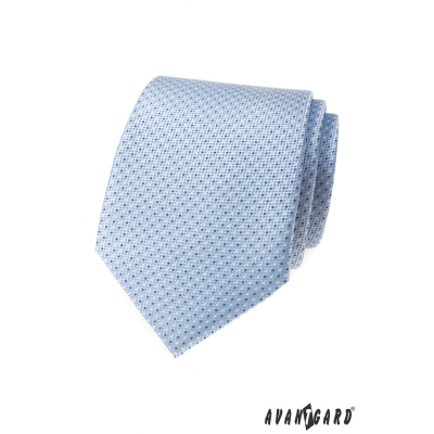 Svetlo modrá kravata s bodkami