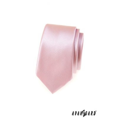 Pánska kravata SLIM v púdrové farbe
