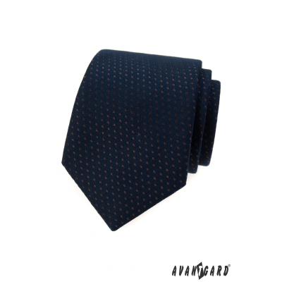 Modrá kravata s hnedými bodkami