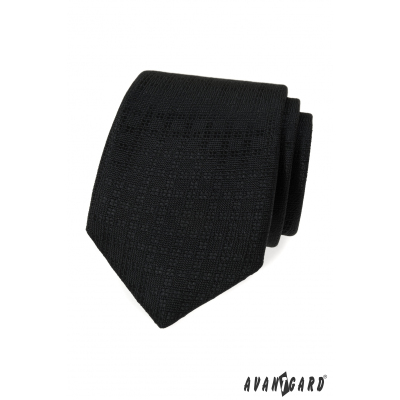 Čierna kravata so vzorom