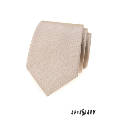 Béžová kravata s bodkami