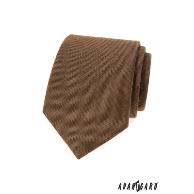 Škoricovo hnedá kravata LUX