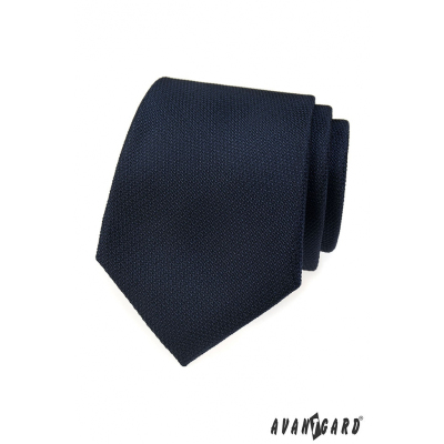 Tmavo modrá štruktúrovaná kravata