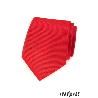 Červená kravata Avantgard s jemnou štruktúrou