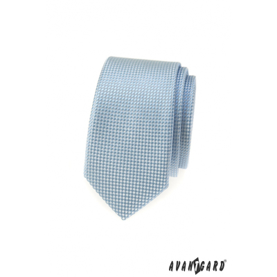 Bledo modrá slim kravata