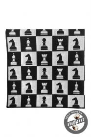 Vreckovka do saka vzor šach