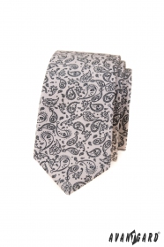 Smotanová kravata s paisley motívom