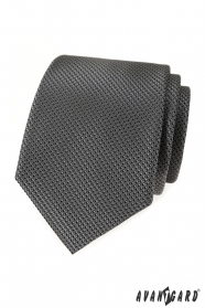 Šedá kravata s textúrou