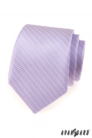 Biela kravata s lila prúžkami