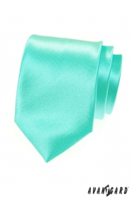 Pánská hladká mätová kravata
