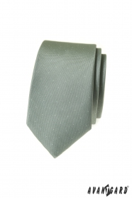 Eukalyptovo zelená úzka kravata