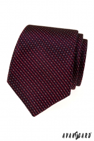 Bordová kravata s farebným vzorom