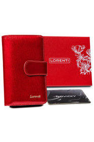 Červená dámska kožená peňaženka Lorenti