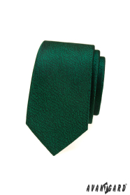 Zelená slim kravata so strakatým vzorom