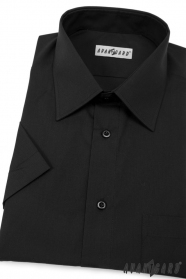 Pánska košeľa  krátky rukáv - V23-Čierna