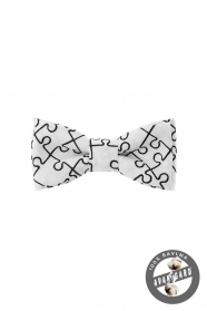 Motýlek MINI - Bílá/puzzle