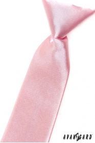 Chlapčenská kravata světlo ružová lesk