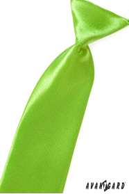 Chlapčenská kravata jasne zelená lesk