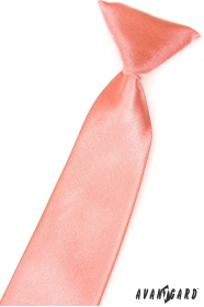 Chlapčenská kravata - Lososová s leskom