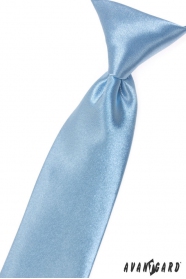 Chlapčenská kravata svetlo modrá lesk