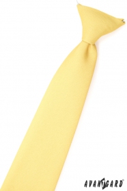 Chlapčenská kravata žltá mat