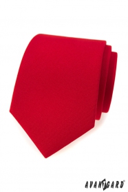 Matná červená kravata
