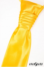 Výrazná francúzska kravata vo žlutej farbe
