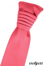 Francúzska kravata v koralovej farbe