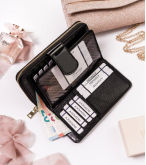 Čierna dámska kožená peňaženka Lorenti - 9,5 x 17 x 3,5