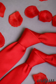 Hladká červená kravata pre pánov - šírka 7 cm