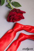 Úzka kravata SLIM červená - šírka 5 cm