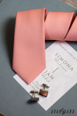 Lososovo ružová matná kravata - šírka 7 cm