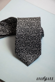 Pánska modrá kravata motív Nota - šírka 7 cm