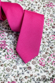 Fuchsiová matná kravata - šírka 7 cm