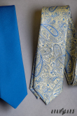 Matne modrá slim kravata Avantgard - šírka 5 cm
