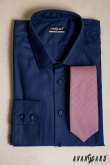 Bavlnená kravata s prúžkom v bordó - šírka 7 cm