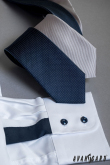 Biela pánska košeľa SLIM s modrými doplnkami - 52/194