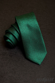 Zelená slim kravata so strakatým vzorom - šírka 6 cm