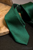 Zelená slim kravata so strakatým vzorom - šírka 6 cm