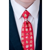 Detská červená vianočná kravata 44 cm
