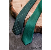 Zelená slim kravata so štruktúrou povrchu