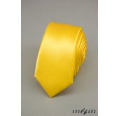 Kravata SLIM výrazná žltá - šírka 5 cm