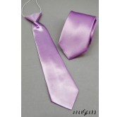 Chlapčenská kravata jemná lila - dĺžka 31 cm