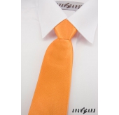 Oranžová chlapčenská kravata - dĺžka 31 cm