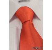 Pánska kravata hladká červená - šírka 7 cm