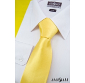 Pánska kravata - Žltá s leskom - šírka 7 cm